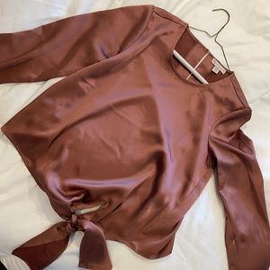 Perfect condition, silk brown/rust blouse size XS